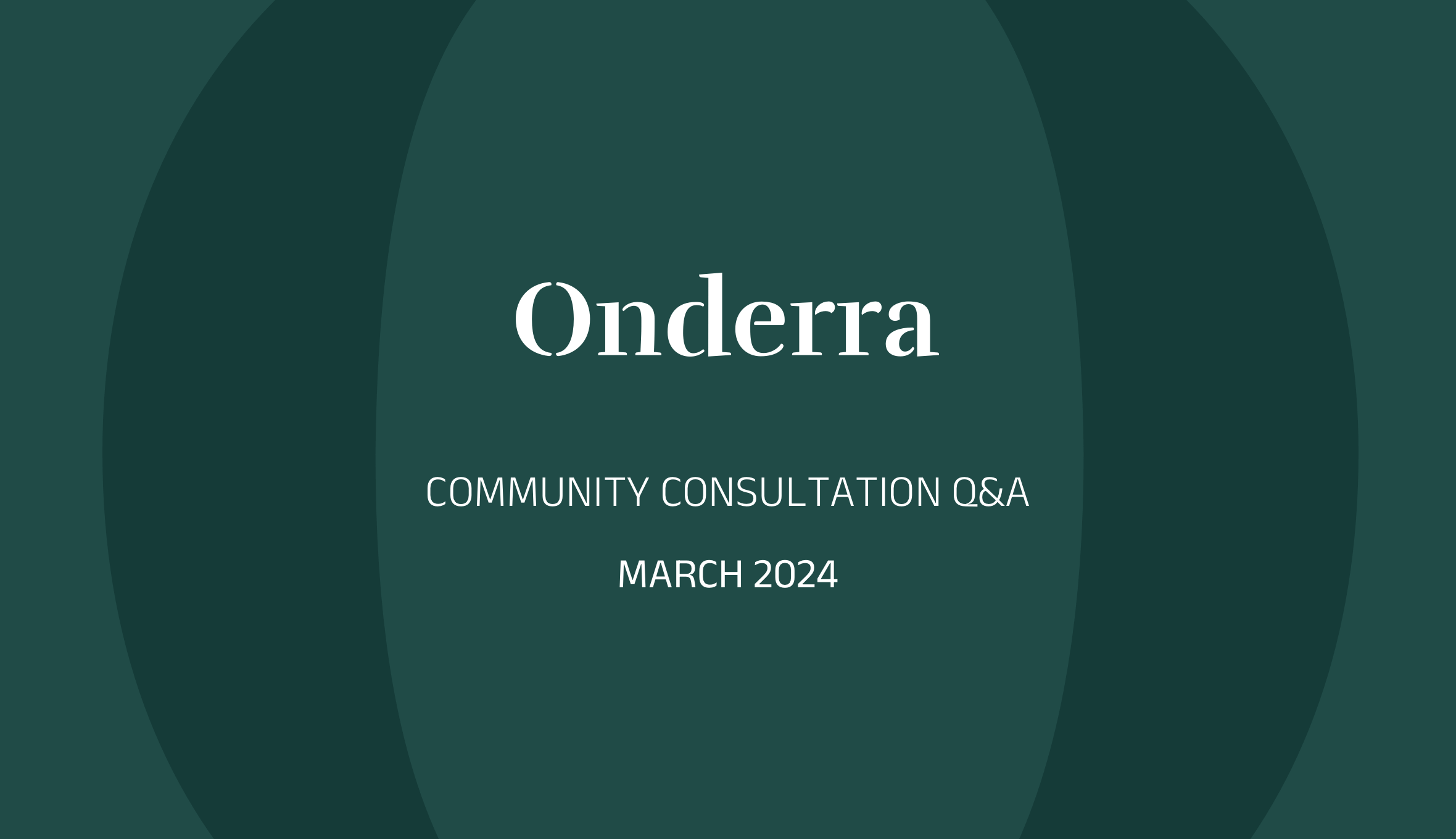 Onderra Community Consultation