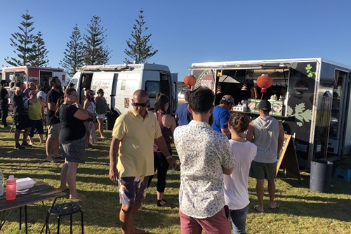 lining up shorehaven food trucks